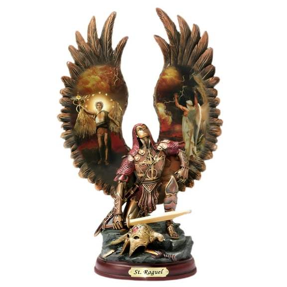 The Bradford Exchange "Raguel Defender of Justice" Archangels of Light Bronze Religious Sculpture Collection Issue #5 by Howard David Johnson 10-inches