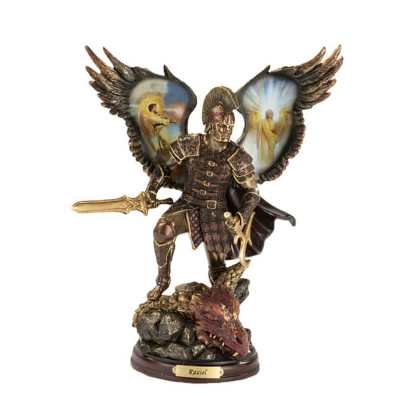 The Bradford Exchange "Raziel Keeper of Secrets" Archangels of Light Bronze Religious Sculpture Collection Issue #22 by Howard David Johnson 10-inches