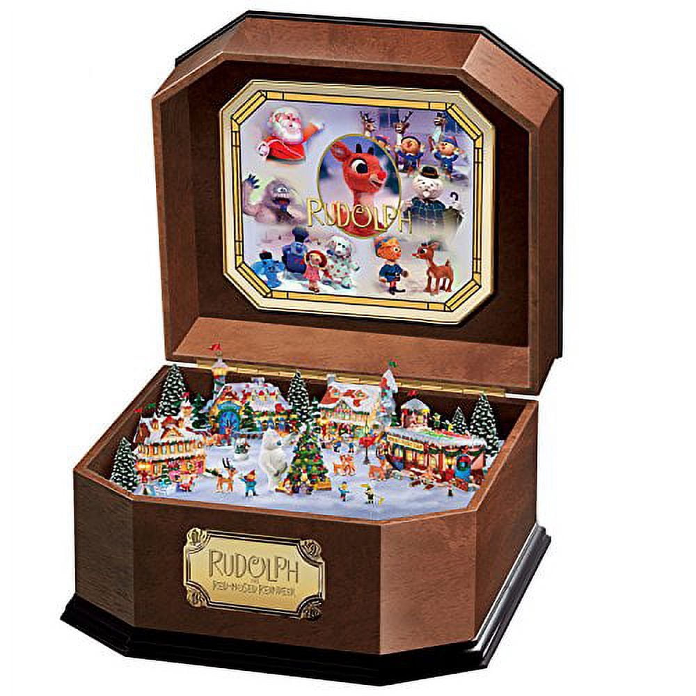 The Bradford Exchange Rudolph The Red-Nosed Reindeer Music Box with Art ...
