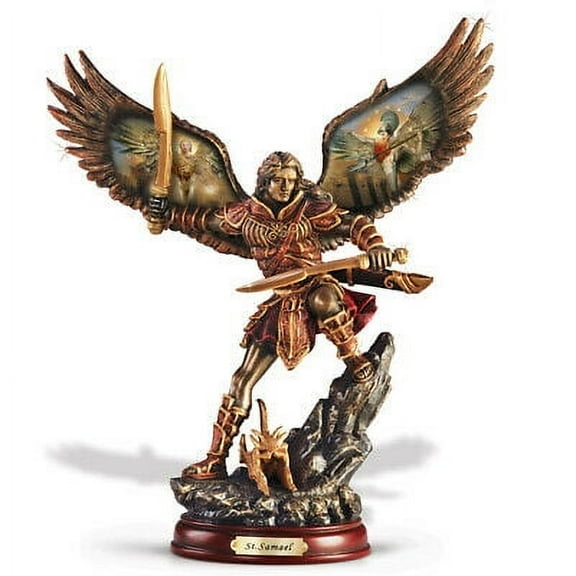 The Bradford Exchange Samnuel: Wrath Of God Archangels of Light Bronze Sculpture Collection by Howard David Johnson 10-Inches