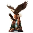 thumbnail image 1 of The Bradford Exchange Soaring Summit Eagle Sculpture Height of Majesty Collection Handcrafted Resin Sculpture Depicting Majestic Eagles in Flight and Museum-Quality Artwork 6" W x 9" H, 1 of 3