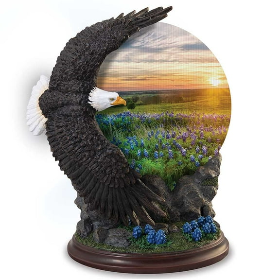 The Bradford Exchange "Spacious Skies" America The Beautiful Sculpture Collection Limited Edition Bald Eagle Sculpture 8.5-inches