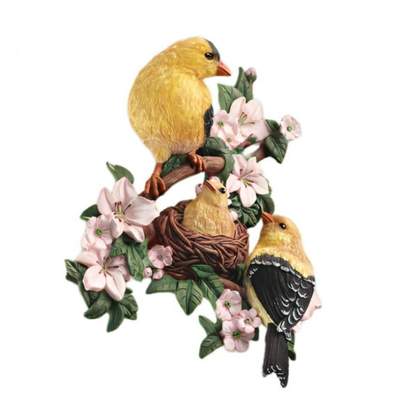 The Bradford Exchange Spring Awakenings Wall Decor Collection Issue #2 Gentle Goldfinches Sculpture 10-inches