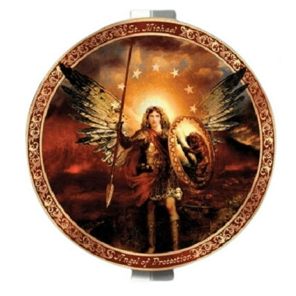 The Bradford Exchange St. Michael Angel of Protection Issue #1 Power of His Will Archangel Plate A Beautiful Religious Artwork by Howard David Johnson 6.5-inches