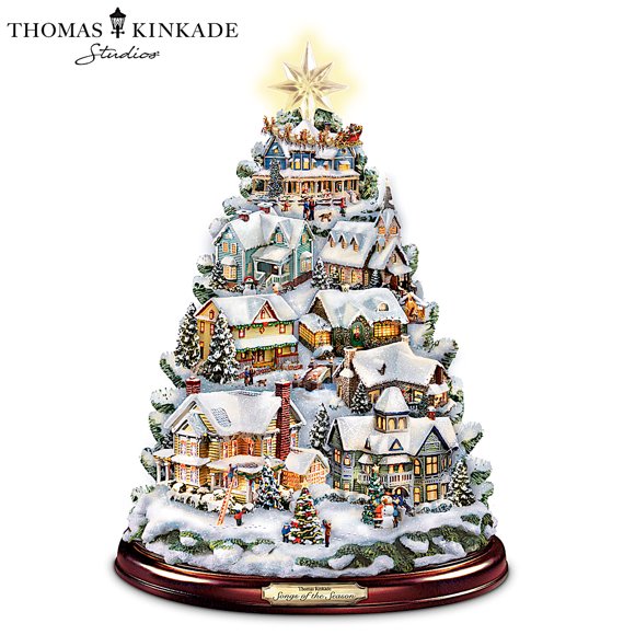 The Bradford Exchange The Bradford Exchange Thomas Kinkade Christmas Tabletop Tree: Songs of The Season christmas-trees