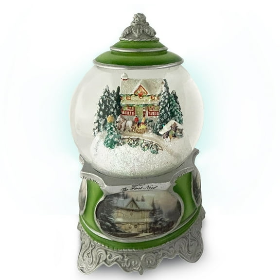 The Bradford Exchange The First Noel Christmas Musical Illuminated Snowglobe Decoration by Thomas Kinkade 5.25-inches