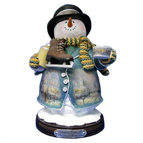 The Bradford Exchange Thomas Kinkade Christmas Memories Snowman Collectible Decoration Figurine 7-inches