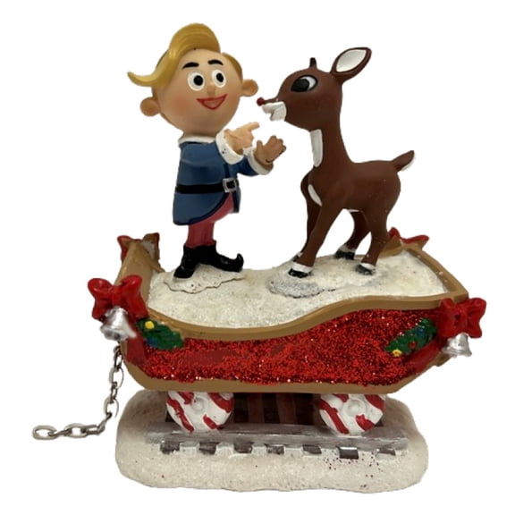 The Bradford Exchange Were A Couple Misfits The Rudolph Express Collection Issue #9 A Delightful Celebration of Christmas Cheer Handcrafted & Hand Painted Christmas Decoration 4.5-inches