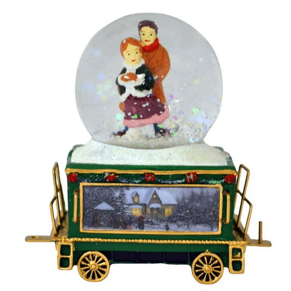 The Bradford Exchange Winter Fun Christmas Wonderland Express Train Snowdome Christmas Decoration by Thomas Kinkade 3.5 to 4.5-inches Issue #14