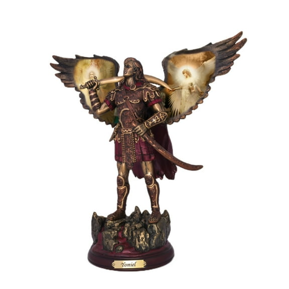 The Bradford Exchange "Yomiel Day of God" Archangels of Light Bronze Religious Sculpture Collection Issue #26 by Howard David Johnson 10-inches