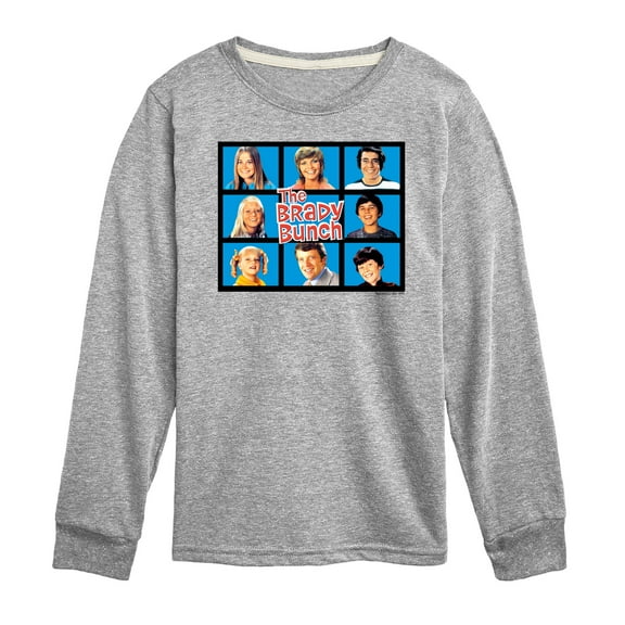 The Brady Bunch TV Show - Classic Hollywood Squares - Family - Toddler And Youth Long Sleeve Graphic T-Shirt