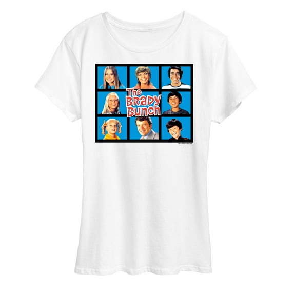 The Brady Bunch TV Show - Classic Hollywood Squares - Family - Women's Short Sleeve Graphic T-Shirt