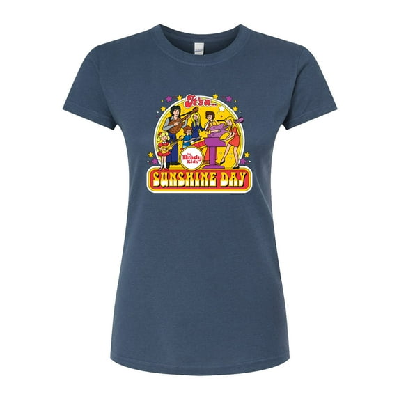 The Brady Bunch - The Brady Kids - Sunshine Day - Vintage Cartoon Band - Juniors Fitted Graphic T-Shirt