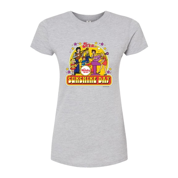 The Brady Bunch - The Brady Kids - Sunshine Day - Vintage Cartoon Band - Juniors Fitted Graphic T-Shirt