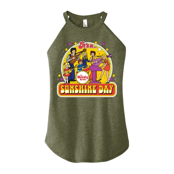The Brady Bunch - The Brady Kids - Sunshine Day - Vintage Cartoon Band - Juniors High Neck Tank Top