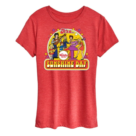 The Brady Bunch - The Brady Kids - Sunshine Day - Vintage Cartoon Band - Women's Raglan Graphic T-Shirt