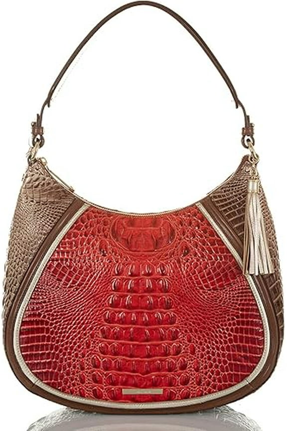 The Brahmin Amira Chenoa Pecan/Lava Hobo Shoulder Bag