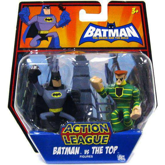 The Brave & the Bold Action League Batman vs. The Top Mini Figure, 2 Pack