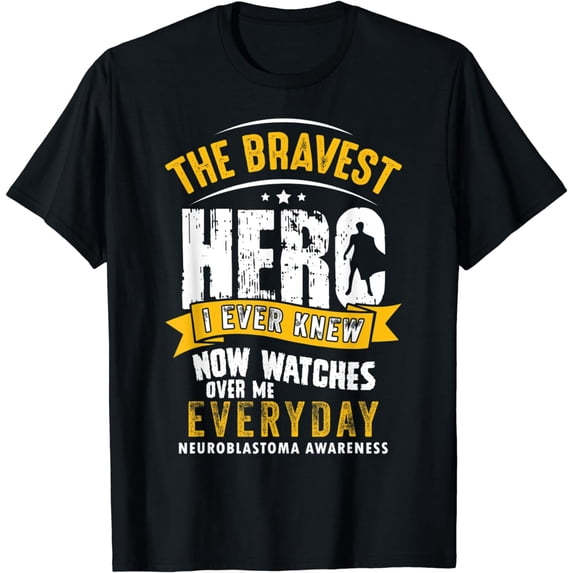 The Bravest- Neuroblastoma Awareness Support Ribbon T-Shirt