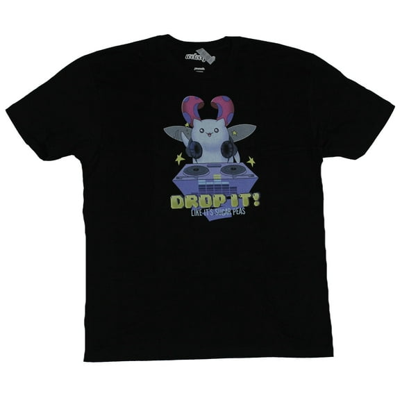 The Bravest Warriors Mens T-Shirt - Drop It! Catbug Working The Turntable Image (X-Large)