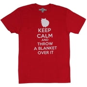 The Bravest Warriors Mens T-Shirt - Keep Calm And Throw A Blanket on It 2X-Large