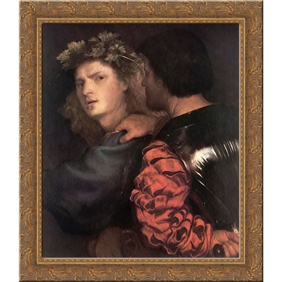 The Bravo 20x22 Gold Ornate Wood Framed Canvas Art by Titian