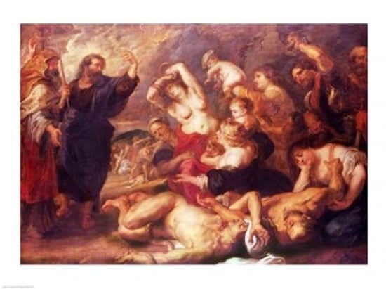 The Brazen Serpent Canvas Art - Peter Paul Rubens (36 x 24)