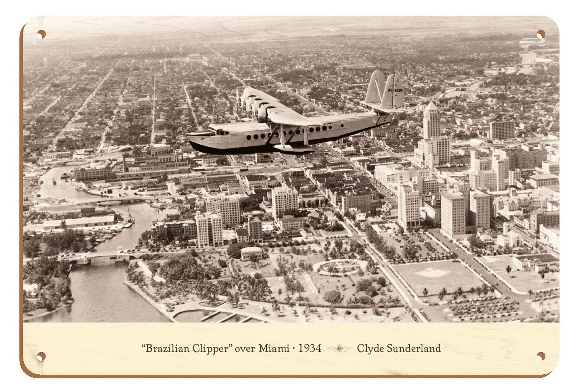 Pan Am Clipper Sikorsky S-42 Airplane Interior Flying Boat – 1935 Vintage Black & White Photo, 8x8
