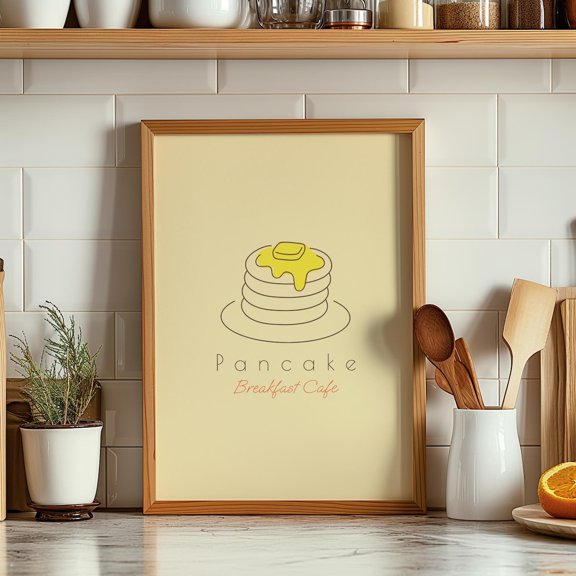 The Breakfast Cafe Pancake Unframed Paper Print