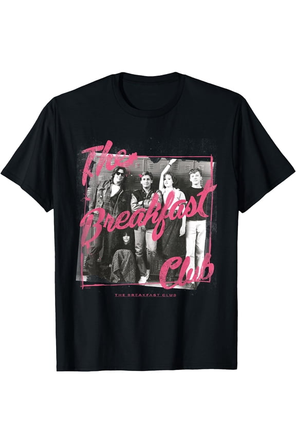The Breakfast Club 40th Anniversary Photo Pink Graffiti T-Shirt, Unisex T-Shirt