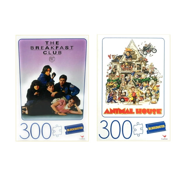 The Breakfast Club Animal House 80s Movie Poster Puzzle 2 Pack Blockbuster 300 Piece Each