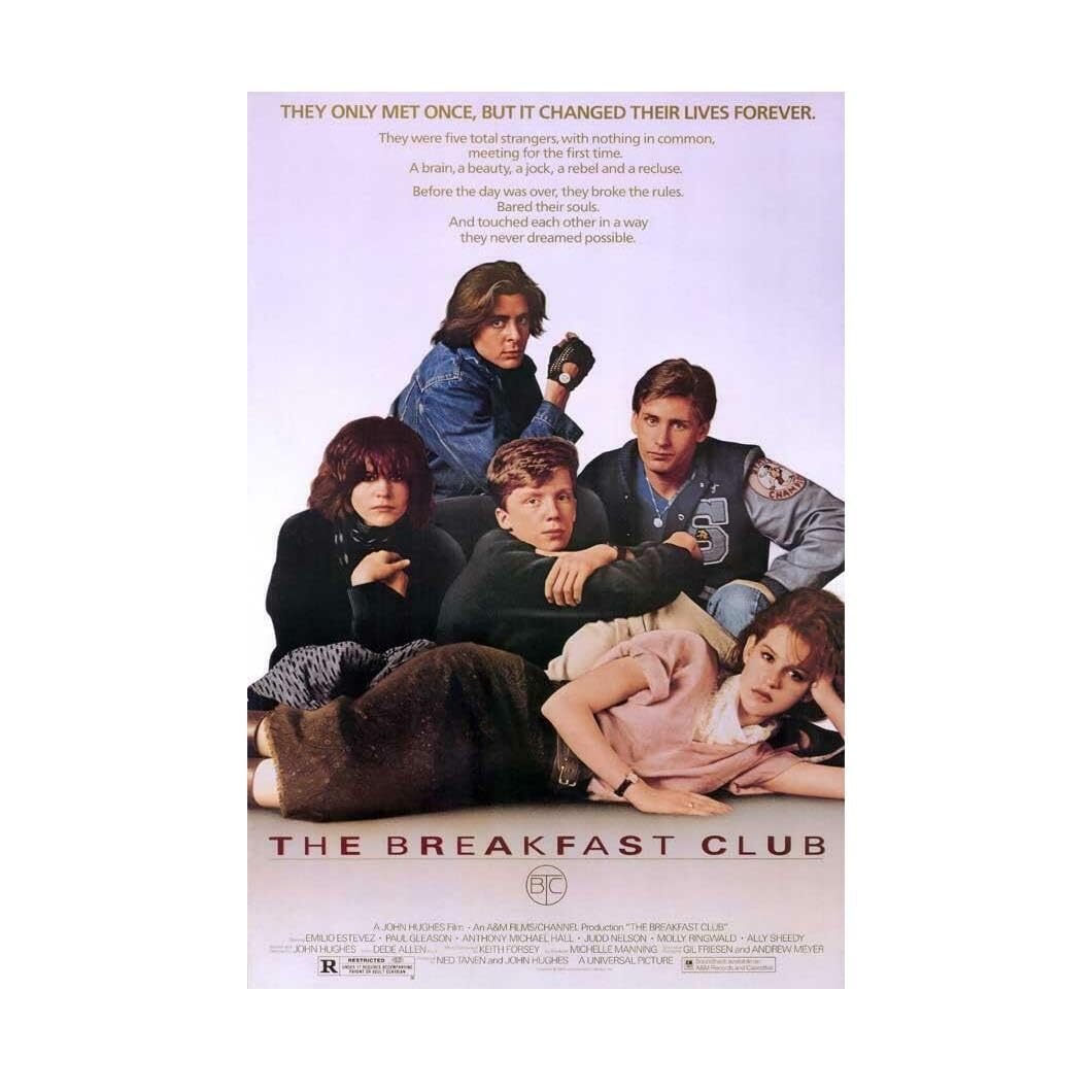 The Breakfast Club Movie Ally Sheedy Molly Ringwald Film Wall Art Print ...