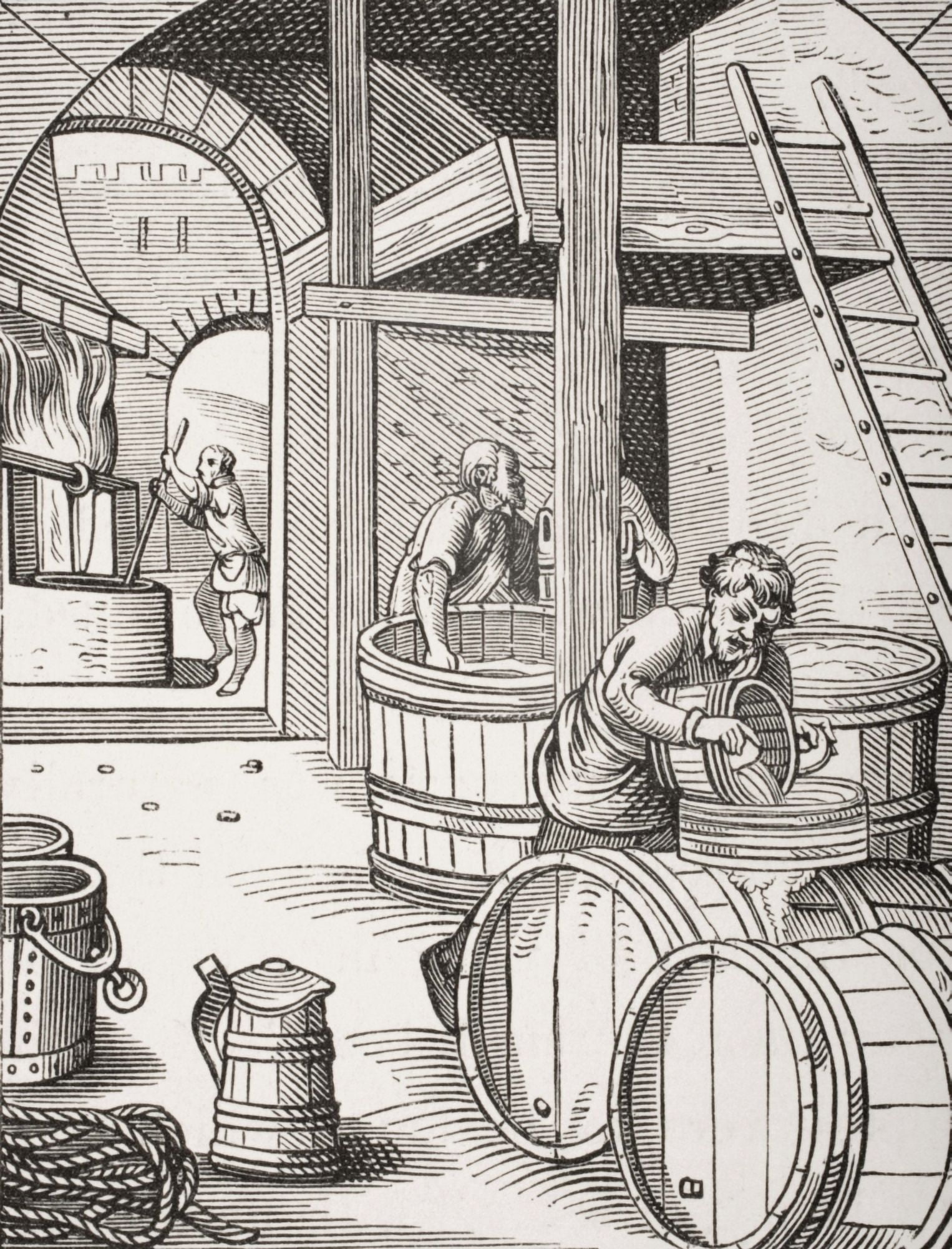 The Brewer 19Th Century Copy Of Picture Designed And Engraved In 16Th Century By Jost Amman Canvas Art - Ken Welsh Design Pics (13 x 17)