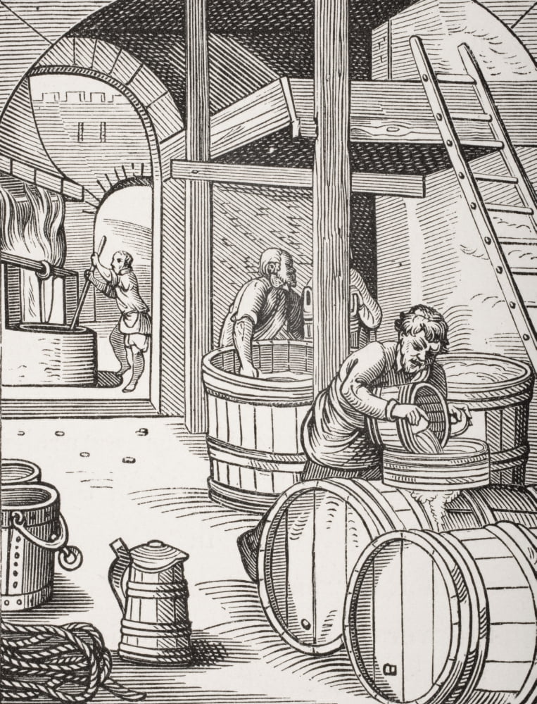 The Brewer 19Th Century Copy Of Picture Designed And Engraved In 16Th Century By Jost Amman Canvas Art - Ken Welsh Design Pics (26 x 34)