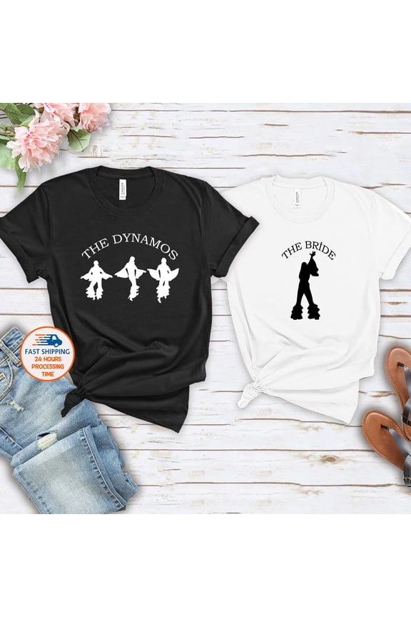 The Bride and The Dynamos Shirt Mamma Mia Tshirt Disco Bride Tshirt Bachelorette Party Tee