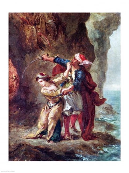 The Bride of Abydos 1843 Canvas Art - Eugene Delacroix (18 x 24)