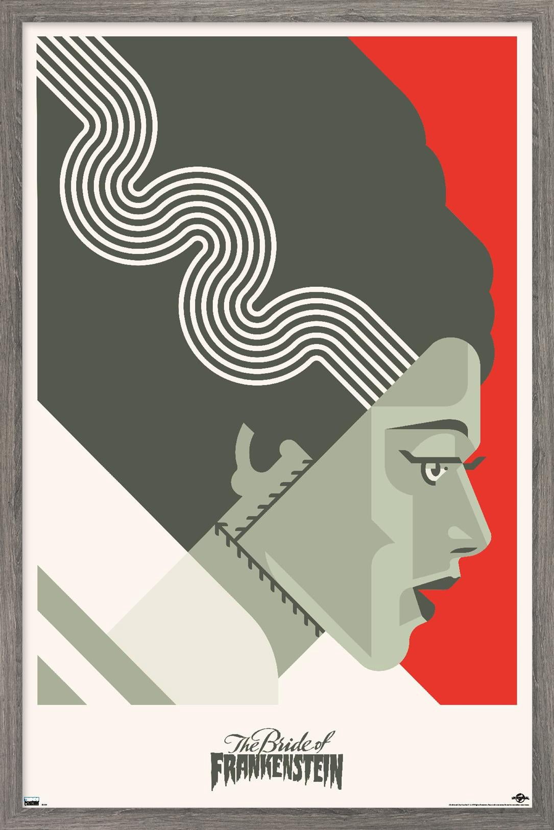 The Bride of Frankenstein - Graphic Wall Poster, 14.725" x 22.375" Framed
