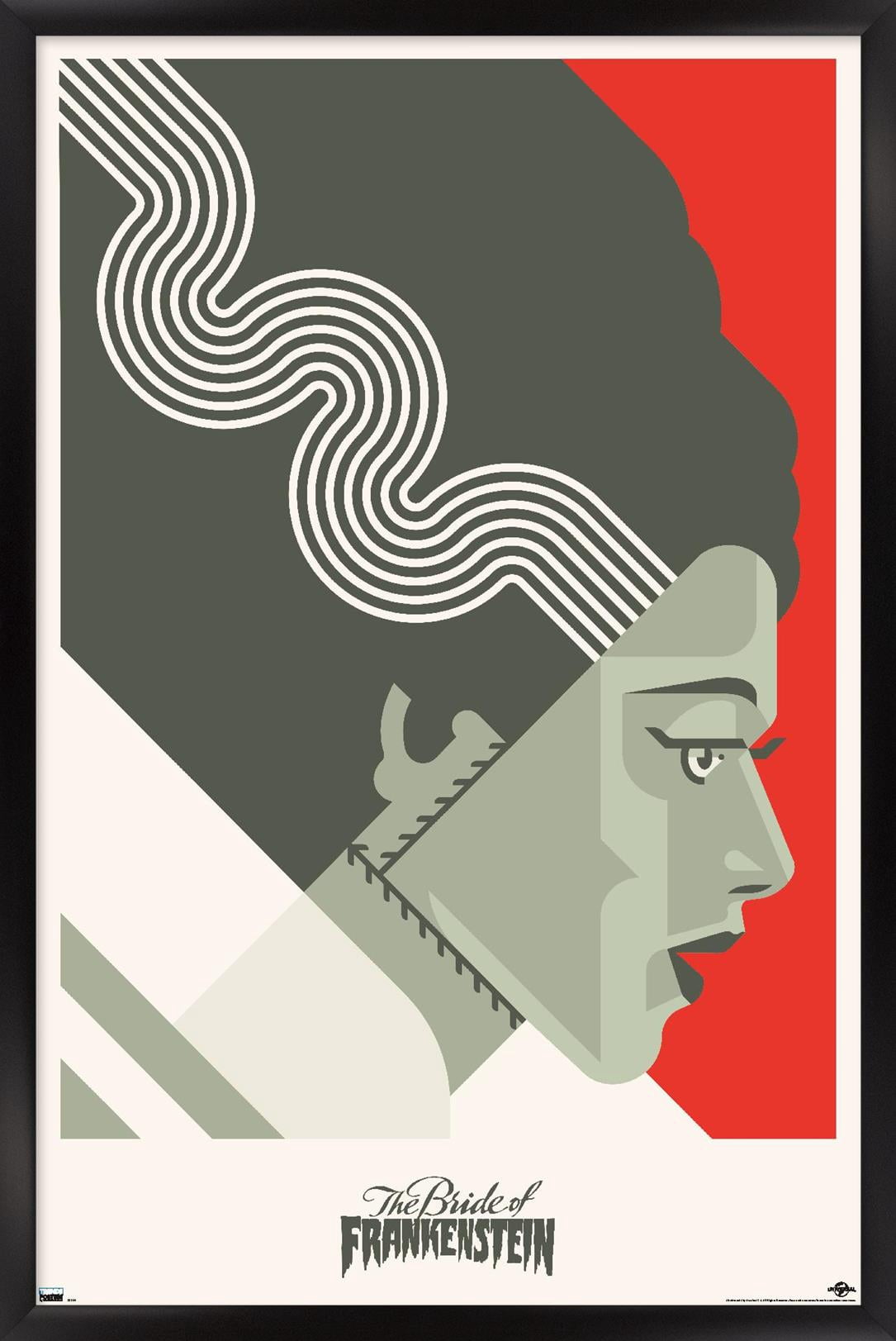 The Bride of Frankenstein - Graphic Wall Poster, 22.375" x 34" Framed