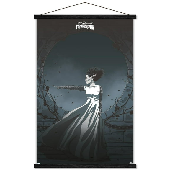 The Bride of Frankenstein - Illustration Wall Poster with Magnetic Frame, 22.375" x 34"