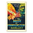 thumbnail image 1 of The Bride of Frankenstein - Starring Boris Karloff & Elsa Lanchester - Vintage Film Movie Poster c.1935 - 8 x 12 inch Vintage Metal Tin Sign, 1 of 4