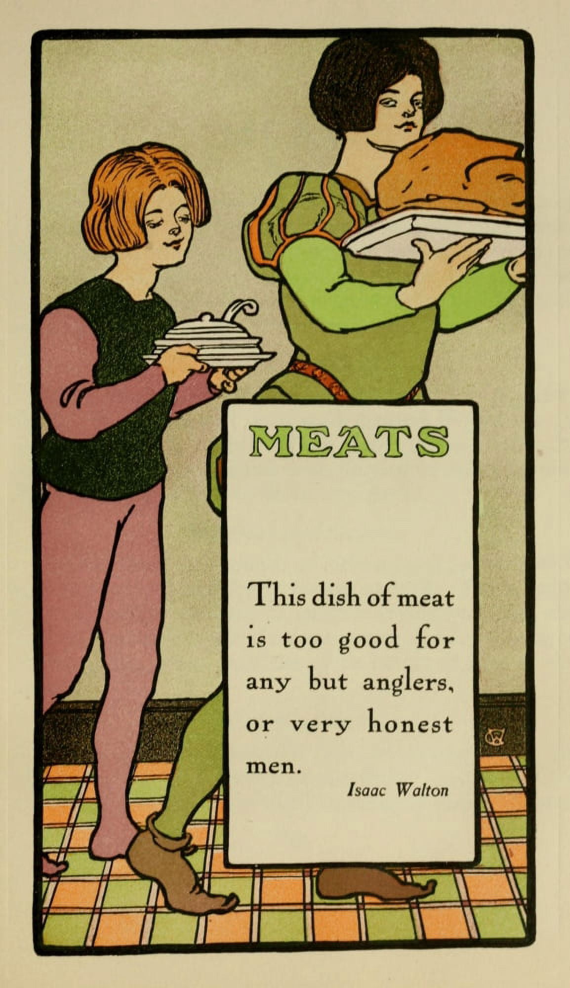 The Brides Cookbook 1908 Meats Canvas Art - (18 x 24)