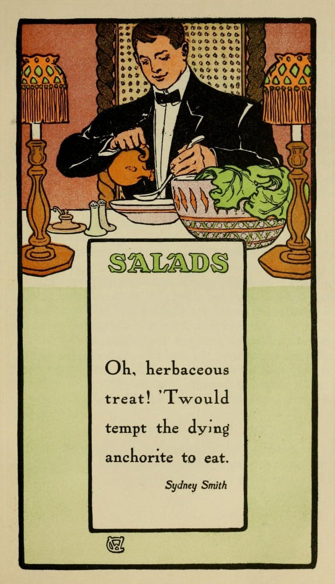 The Brides Cookbook 1908 Salads Canvas Art - (18 x 24)