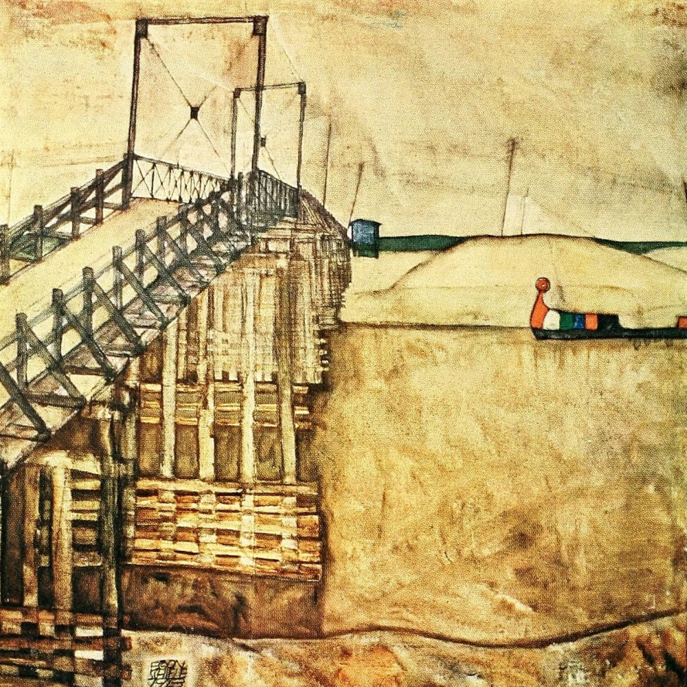 The Bridge 1913 Canvas Art - Egon Schiele (18 x 24)