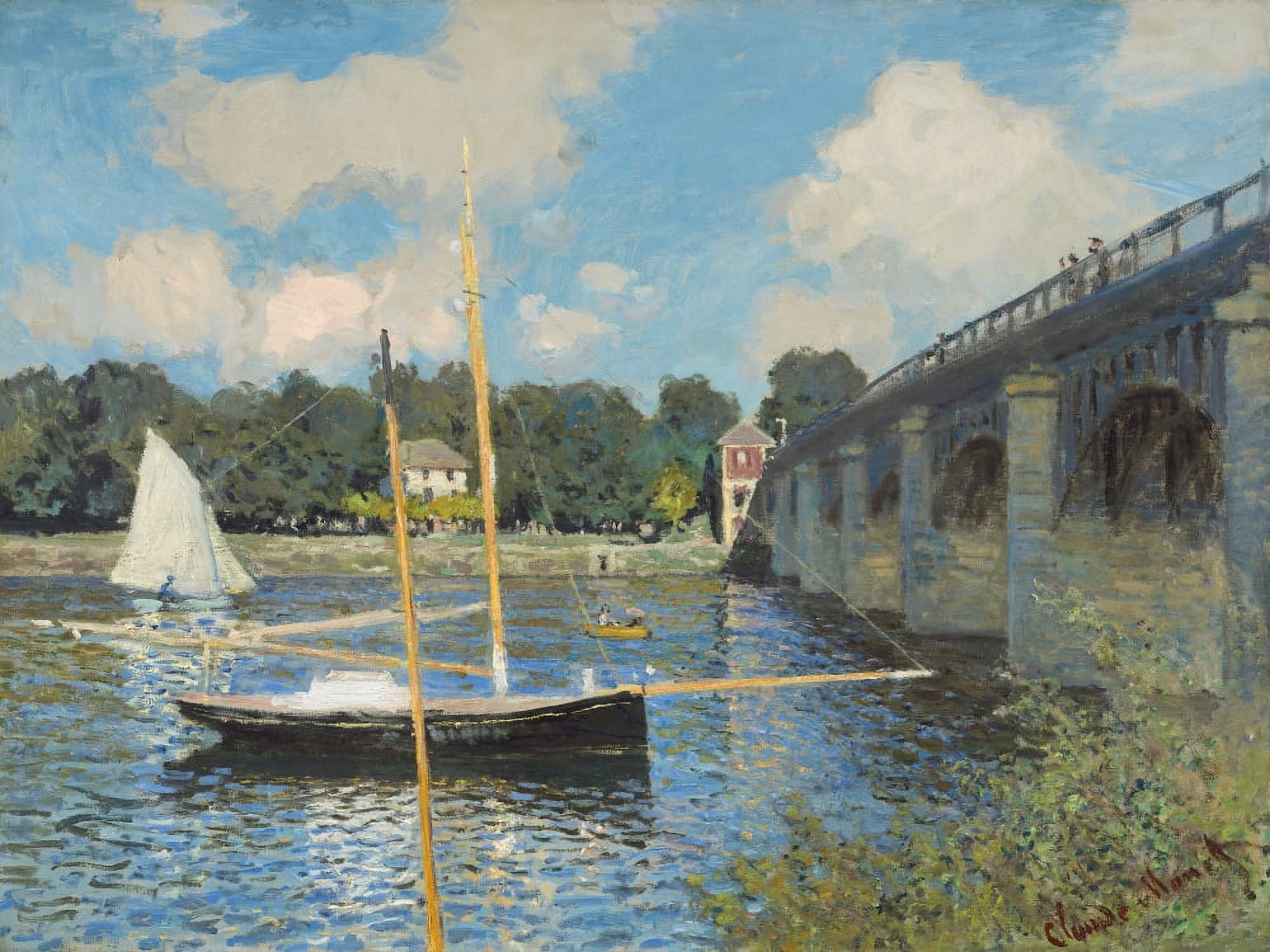 The Bridge At Argenteuil Canvas Art - (24 x 18)