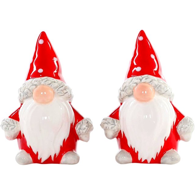 The Bridge Collection 3" Polka Dot Gnomes Salt and Pepper Shaker Set