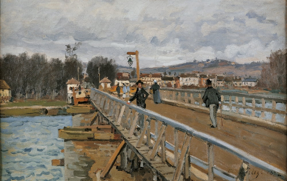 The Bridge In Argenteuil Canvas Art - (36 x 24)