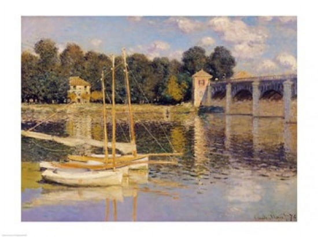 The Bridge at Argenteuil 1874 Canvas Art - Claude Monet (24 x 18)