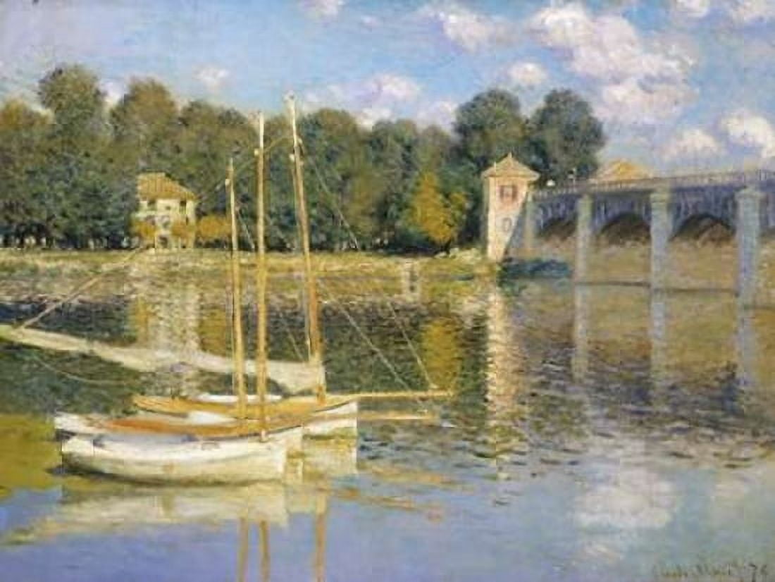 The Bridge at Argenteuil Canvas Art - Claude Monet (22 x 28)