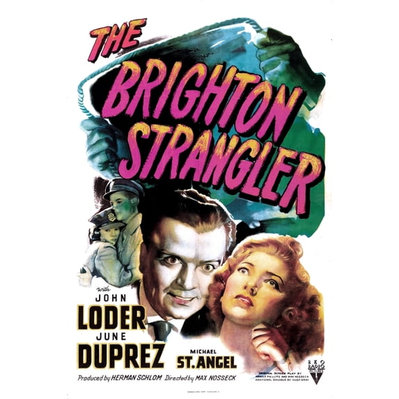 The Brighton Strangler Us Poster From Left: John Loder June Duprez 1945 Movie Poster Masterprint