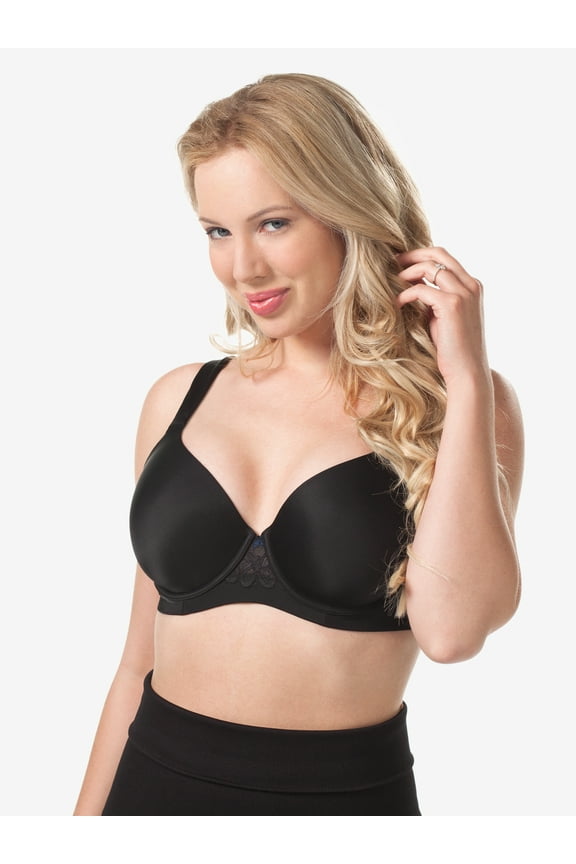 , The Brigitte Lace, Underwire Tshirt Bra, Lightly Padded, Lace Trim, Smooth Cups, Adjustable Padded Straps (Women's & Women's Plus)
